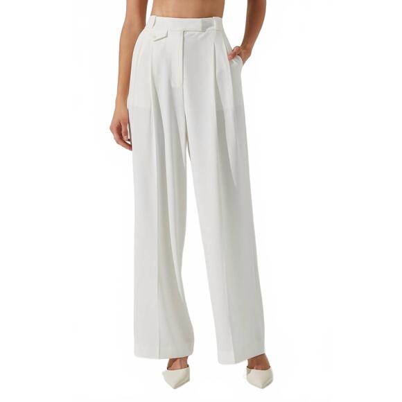 ASTR Pants - NEW ASTR bryony high waist wide leg pants in white